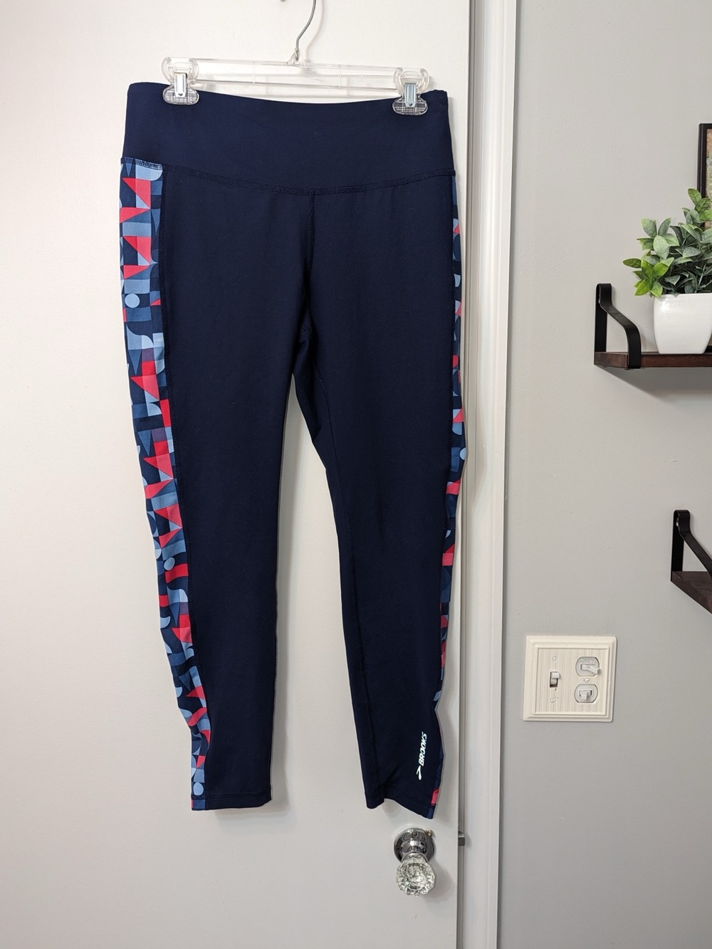 Brooks Blue & Pink Running Leggings